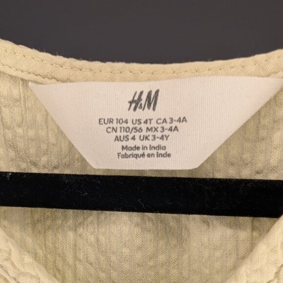 ❤️ 2 for 10 ❤️ H&M Pale Yellow Cotton Sundress - Picture 5 of 7